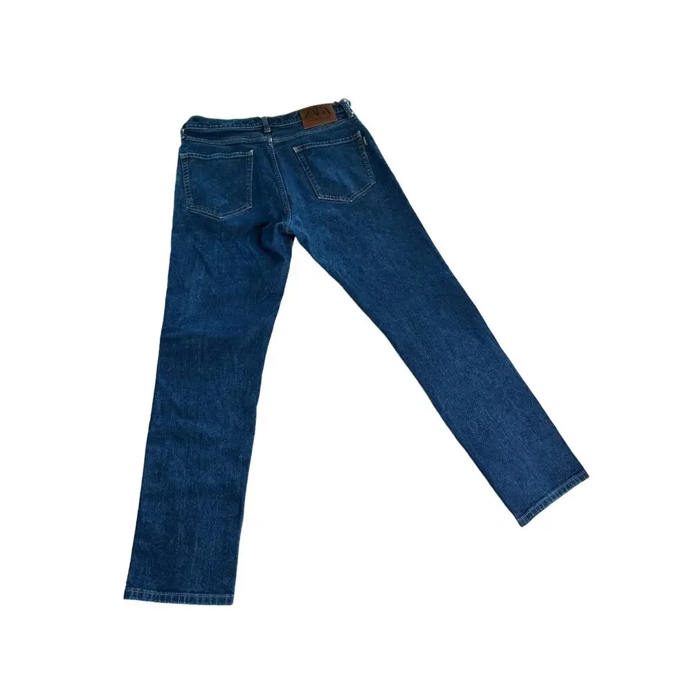 Copied - Zara High Rise Straight Leg Stretch Jeans Dark Wash Women's Size 34